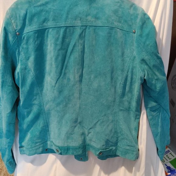 DANIER SUEDE LEATHER BOMBER JACKET - Picture 7 of 7